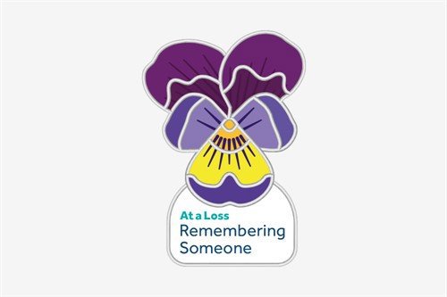 At a Loss remembering someone lapel badge